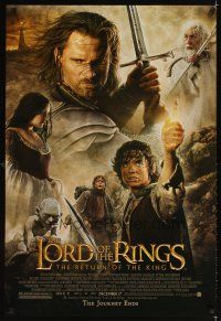 6x471 LORD OF THE RINGS: THE RETURN OF THE KING advance DS 1sh '03 Peter Jackson, cast montage!