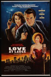 6x475 LOVE AT LARGE 1sh '90 film noir artwork of Tom Berenger, Elizabeth Perkins, Anne Archer!