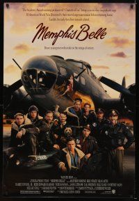 6x498 MEMPHIS BELLE 1sh '90 Matt Modine, Sean Astin, cool cast portrait by WWII B-17 bomber!
