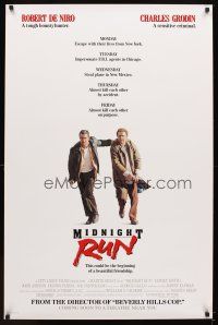 6x502 MIDNIGHT RUN advance 1sh '88 Robert De Niro with Charles Grodin who stole $15 million!
