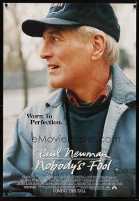 6x527 NOBODY'S FOOL advance 1sh '94 great close-up of worn to perfection Paul Newman!