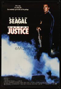 6x540 OUT FOR JUSTICE 1sh '91 great full-length image of Steven Seagal with shotgun!