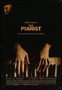 6x559 PIANIST 1sh '02 directed by Roman Polanski, Adrien Brody, piano image!