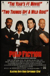 6x578 PULP FICTION video 1sh '94 Quentin Tarantino, Uma Thurman, Bruce Willis, Samuel L. Jackson!
