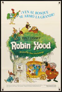 6x610 ROBIN HOOD Spanish/U.S. 1sh '73 Walt Disney's cartoon version, the way it REALLY happened!