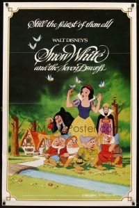 6x664 SNOW WHITE & THE SEVEN DWARFS 1sh R83 Walt Disney animated cartoon fantasy classic!