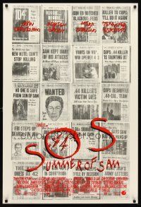 6x700 SUMMER OF SAM DS 1sh '99 Spike Lee, cool image of multiple newspaper murder articles!
