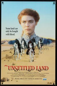 6x759 UNSETTLED LAND video 1sh '87 cool image of sexy Kelly McGillis over desert!