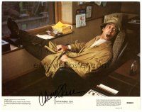6t266 OH HEAVENLY DOG signed color #1 11x14 still '80 by Chevy Chase, close up smoking cigar at desk