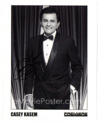 6t418 CASEY KASEM signed 8x10 radio publicity still '80s the famous radio personality in tuxedo!