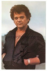 6t472 CONWAY TWITTY signed color 3.5x5.5 REPRO still '80s great c/u of the country western singer!