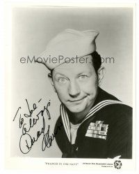 6t539 DONALD O'CONNOR signed 8x10 REPRO still '90s close up in uniform from Francis in the Navy!