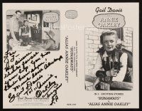 6t208 GAIL DAVIS signed VHS video jacket '91 great images as TV's Annie Oakley!