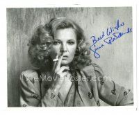 6t558 GENA ROWLANDS signed 8x10 REPRO still '80s great close up smoking portrait from Gloria!