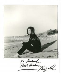 6t560 GENEVIEVE BUJOLD signed 8x10 REPRO still '80s c/u of the pretty Canadian actress on the beach!
