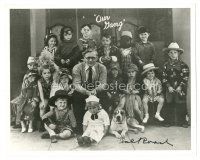 6t566 HAL ROACH signed 8x10 REPRO still '70s on portrait with him and his Our Gang Little Rascals!