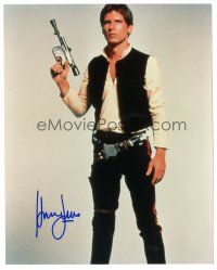 6t567 HARRISON FORD signed color 8x10 REPRO still '00s great portrait as Han Solo from Star Wars!