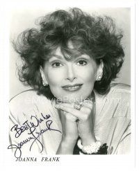 6t445 JOANNA FRANK signed 8x10 publicity still '80s head & shoulders smiling c/u of the actress!