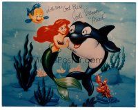 6t595 JODI BENSON signed color 8x10 REPRO still '90s the voice of Ariel in Disney's Little Mermaid!