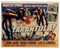 6t600 JOHN AGAR signed color 8x10 REPRO still '55 title card image from Jack Arnold's Tarantula!