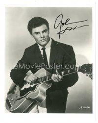 6t605 JOHN SAXON signed 8x10 REPRO still '57 young close up playing guitar from Rock Pretty Baby!