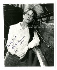 6t612 JULIE HARRIS signed 8x10 REPRO still '06 close portrait of the pretty star standing by wagon!