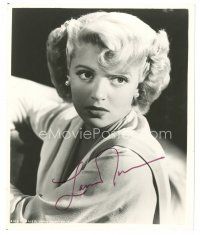 6t628 LANA TURNER signed 8x9.75 REPRO still '90s great close up of the sexy blonde star!