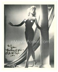 6t639 LILI ST. CYR signed 8.25x10.25 REPRO still '54 sexy full-length nude portrait by John Reed!
