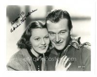 6t645 LORNA GRAY signed 8x10 REPRO still '80s as Adrian Booth, w/John Wayne from Red River Range!