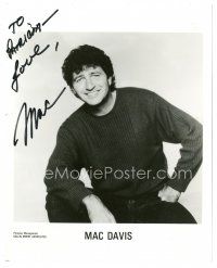 6t449 MAC DAVIS signed 8x10 publicity still '90s great smiling portrait of the actor!