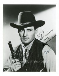 6t653 MARSHALL REED signed 8x10 REPRO still '78 head & shoulders cowboy portrait with gun!