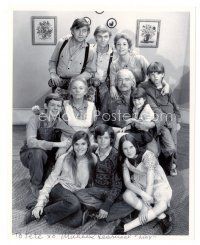 6t656 MICHAEL LEARNED signed 8x10 REPRO still '80s great cast portrait from The Waltons!