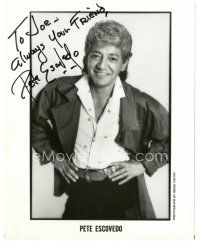 6t425 PETE ESCOVEDO signed 8x10 music publicity still '90s portrait of the percussionist by Young!