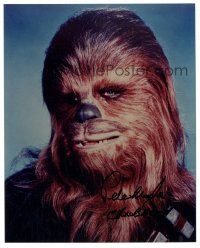 6t677 PETER MAYHEW signed color 8x10 REPRO still '90s great portrait as Chewbacca from Star Wars!