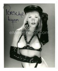 6t678 PORSCHE LYNN signed 8x10 REPRO still '90s wearing lots of leather, but covering up nothing!