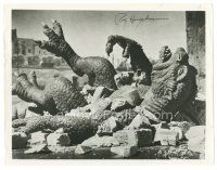 6t685 RAY HARRYHAUSEN signed 8x10 REPRO still '80s the monster from 20 Million Miles to Earth!