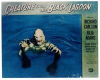 6t694 RICOU BROWNING signed color 8x10 REPRO still '00s as The Creature from the Black Lagoon!