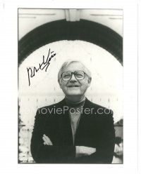 6t709 ROBERT WISE signed 8x10 REPRO still '80s waist-high smiling portrait of the great director!