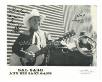 6t716 SAL SAGE signed 8x10 REPRO still '90s the country western singer playing a guitar!