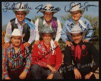 6t724 SONS OF THE PIONEERS signed color 8x10 REPRO '90s by ALL SIX members!