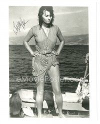6t726 SOPHIA LOREN signed 8x10 REPRO still '80s in wet see-through shirt from Boy on a Dolphin!