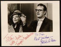 6t330 STEVE ALLEN/JAYNE MEADOWS 5.5x8.5 still & signed backing '60s close up of the husband & wife!