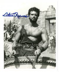 6t728 STEVE REEVES signed 8x10 REPRO still '90s great close up in chariot from Hercules Unchained!