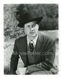 6t733 TERRY FROST signed 8x10 REPRO still '78 portrait outdoors in great suit & hat!