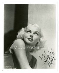 6t737 TOBY WING signed 8x10 REPRO still '80s head & shoulders close up of the sexy blonde actress!