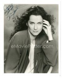 6t743 VERONICA HAMEL signed 8x10 REPRO still '90s great close up of the Hill Street Blues star!