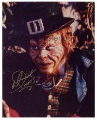 6t748 WARWICK DAVIS signed color 8x10 REPRO still '90s wacky portrait in costume from Leprechaun!