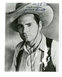 6t757 YAKIMA CANUTT signed 8x10 REPRO still '70s c/u of the great stuntman wearing cowboy hat!