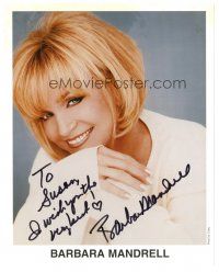 6t415 BARBARA MANDRELL signed color 8x10 music publicity still '90s the country music singer!