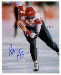 6t503 BONNIE BLAIR signed color 8x10 REPRO still '00s the professional Olympic speedskater!